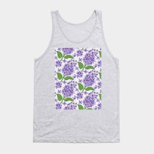 Purple Lilac Flowers Pattern Tank Top